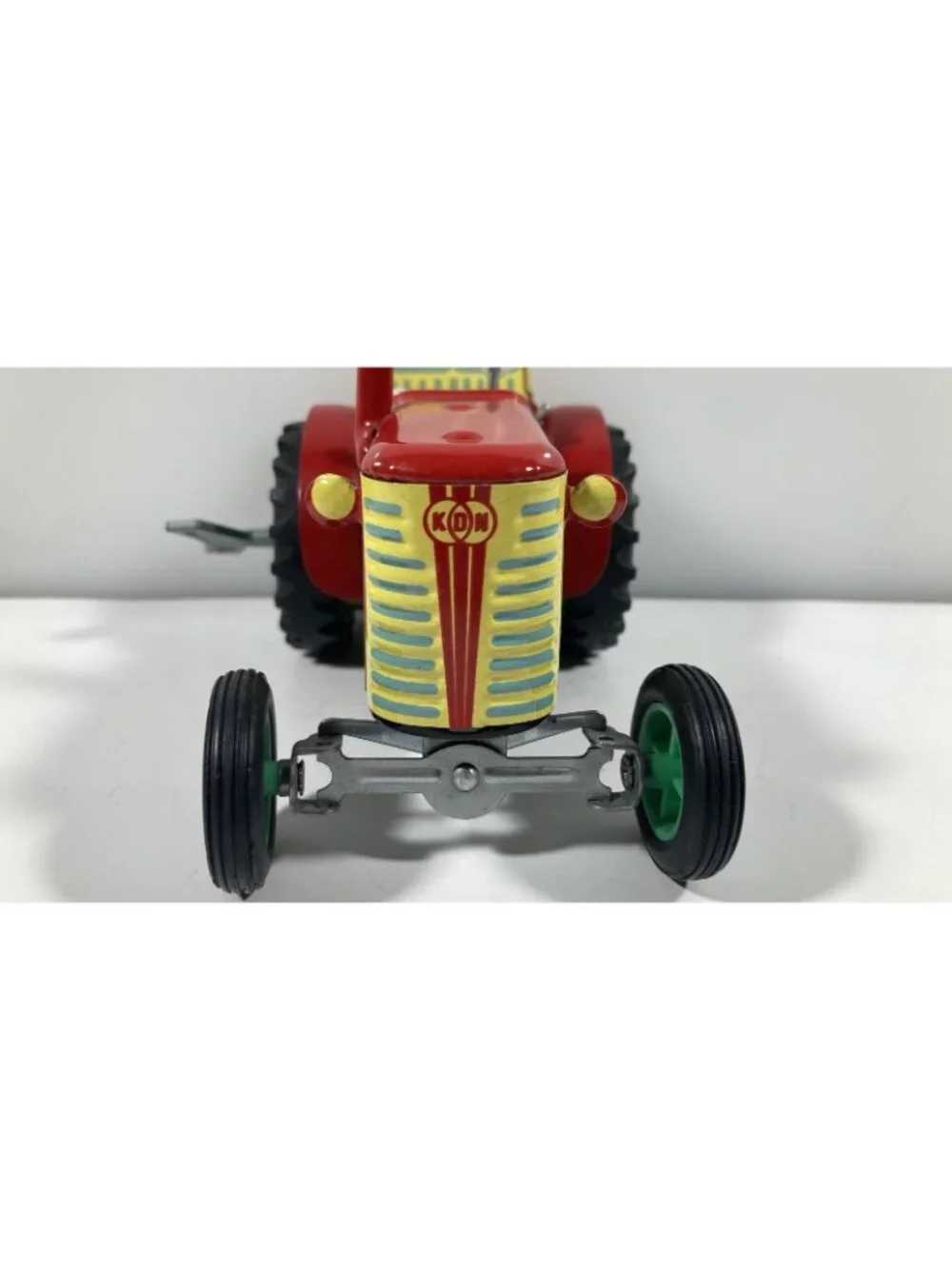 Vintage Kovap Zetor Czechoslovakia Tin Wind Up Toy Tractor & Trailer Used w/Box